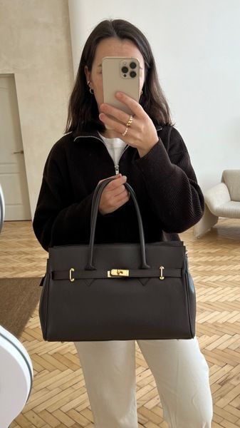 Сумка шопер &laquo;Розалія&raquo; натуральна шкіра, шоколадна, 38х25х15 см 1.87 фото